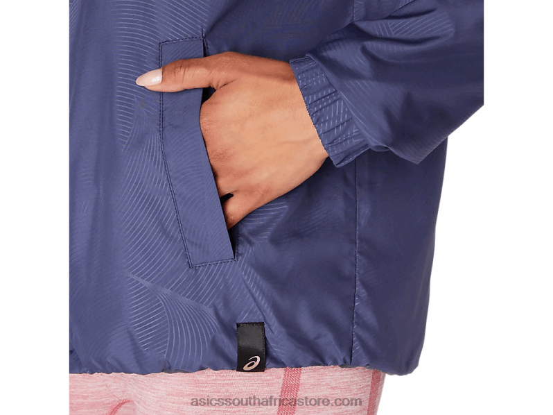 Women Asics Reversible Jacket LH4X03670 Thunder Blue/Carrier Grey