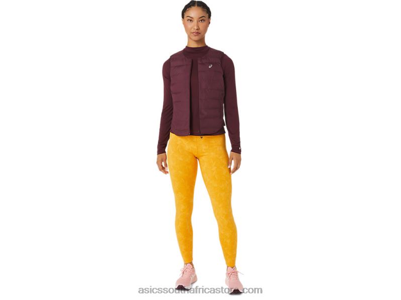 Women Asics Runkoyo Padded Vest LH4X02801 Deep Mars