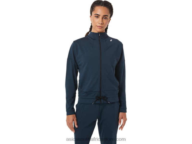 Women Asics Tennis Jacket LH4X03280 French Blue/Performance Black