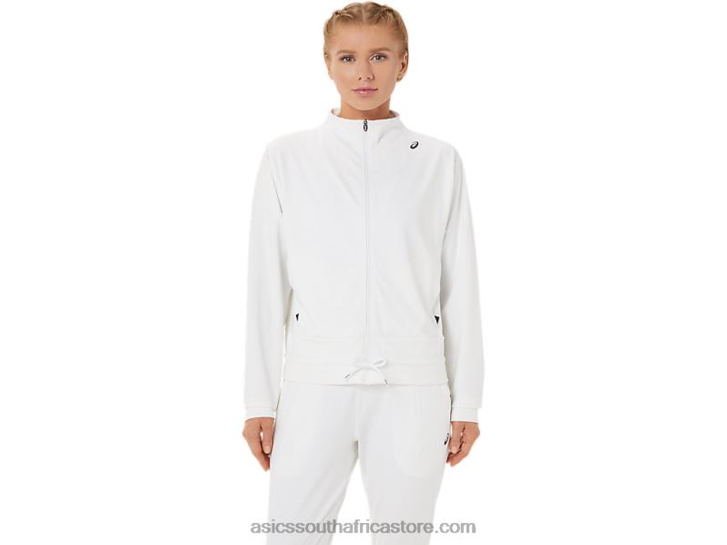 Women Asics Tennis Jacket LH4X03286 Brilliant White/Black