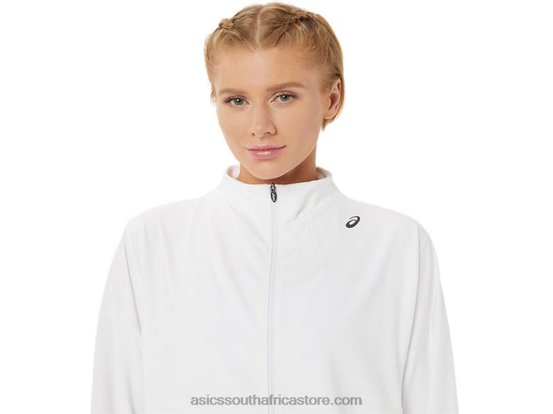 Women Asics Tennis Jacket LH4X03286 Brilliant White/Black