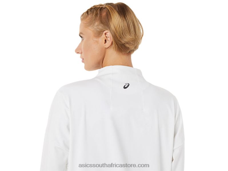 Women Asics Tennis Jacket LH4X03286 Brilliant White/Black