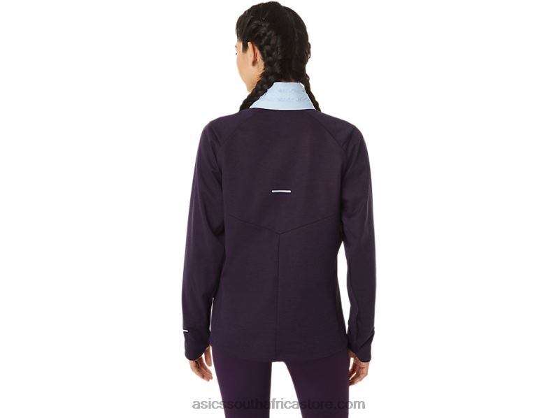 Women Asics Winter Run Jacket LH4X02825 Night Shade Heather/Soft Sky