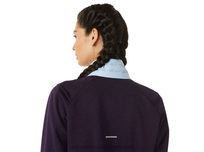 Women Asics Winter Run Jacket LH4X02825 Night Shade Heather/Soft Sky