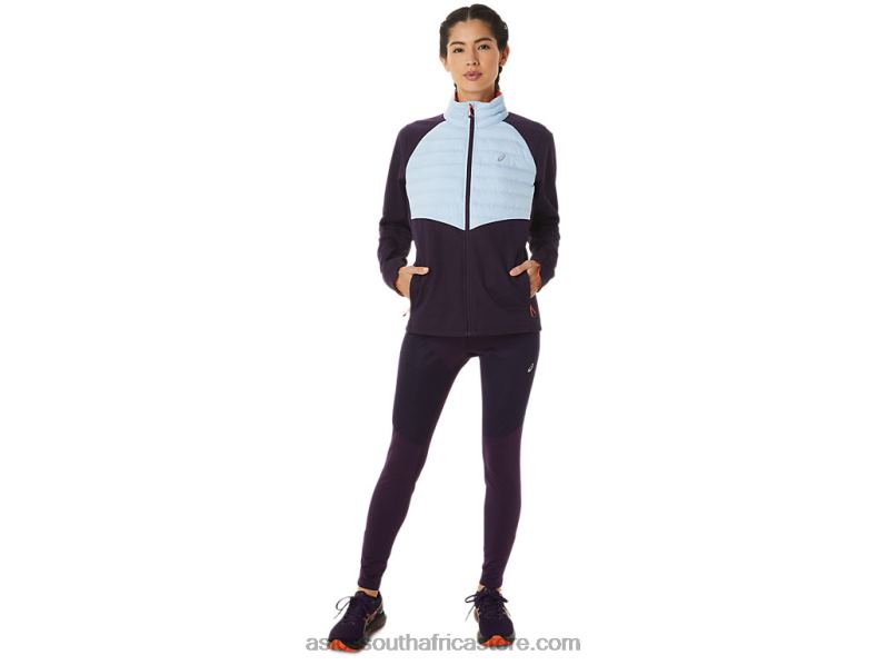 Women Asics Winter Run Jacket LH4X02825 Night Shade Heather/Soft Sky