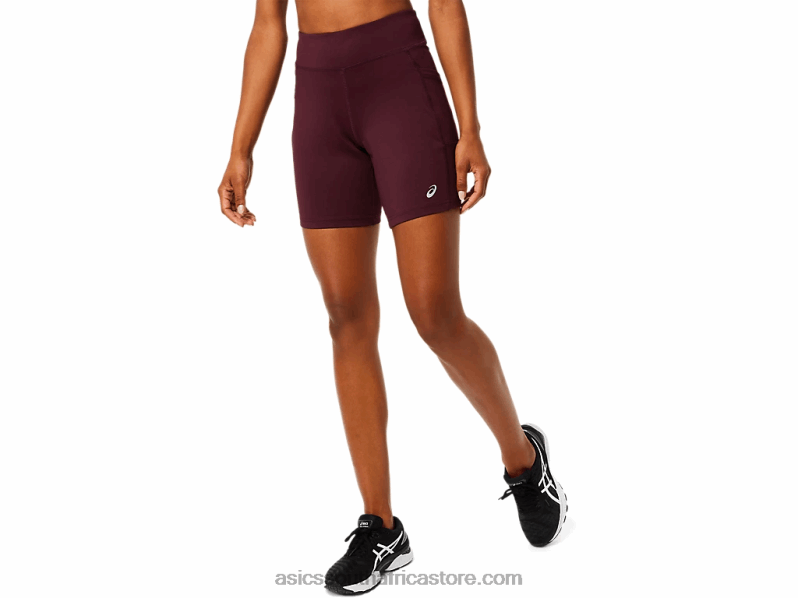 Women Asics 7in Knit Short LH4X03721 Deep Mars