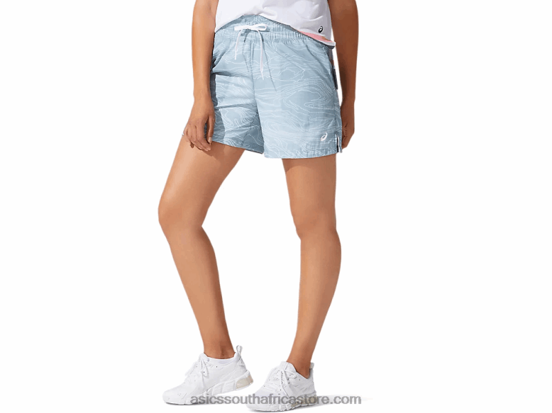 Women Asics Airy Woven Short LH4X04071 Smoke Blue