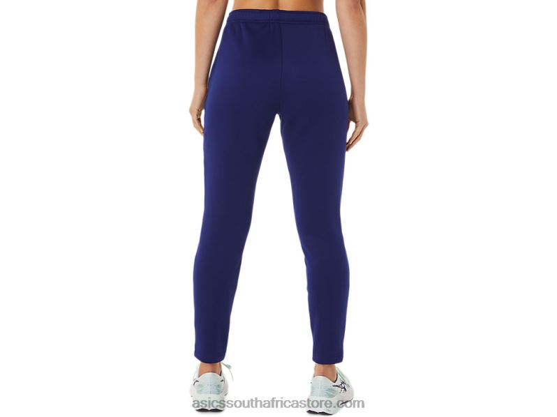 Women Asics Brushed Knit Pant LH4X02936 Dive Blue