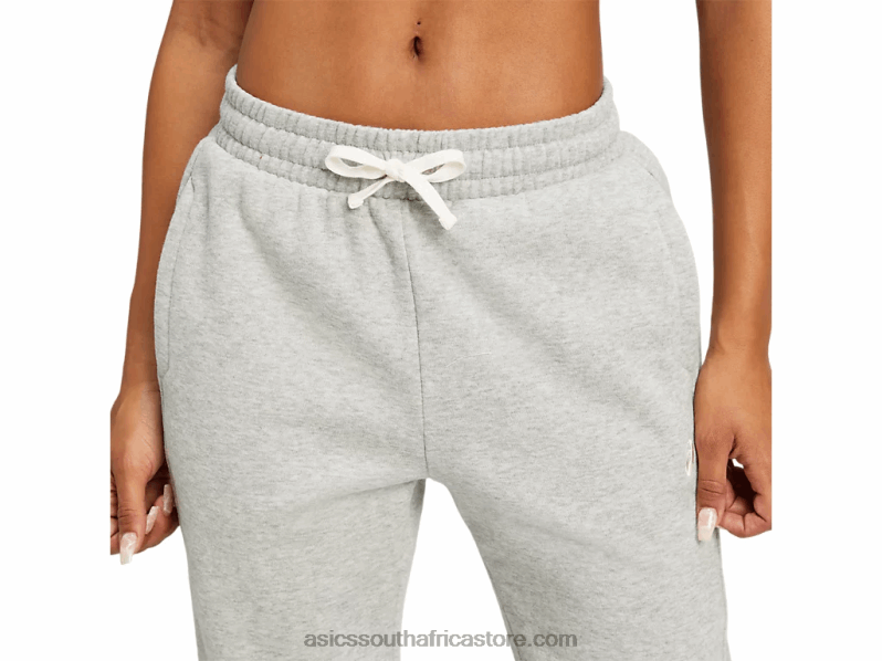Women Asics Fleece Jogger LH4X04151 Light Grey Heather