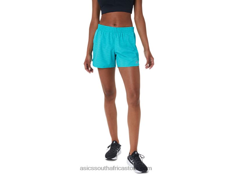 Women Asics Lyte Speed 4in Run Short LH4X03005 Sea Glass Spacedye