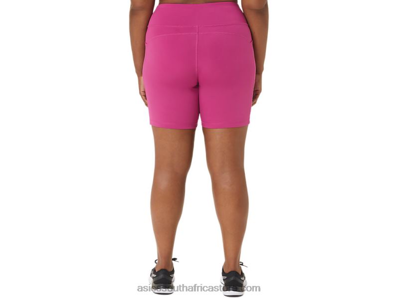 Women Asics Pr Lyte 5in Run Short With Pockets LH4X03291 Fuchsia Red