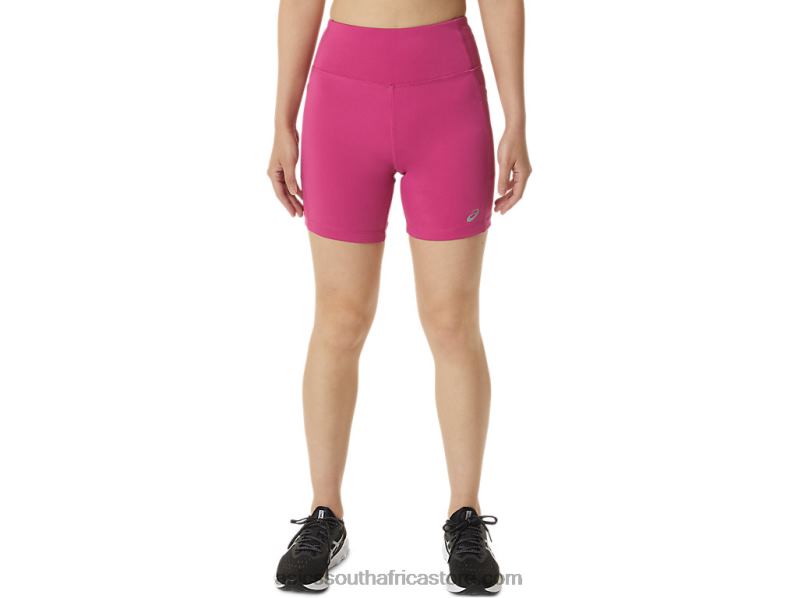 Women Asics Pr Lyte 5in Run Short With Pockets LH4X03291 Fuchsia Red