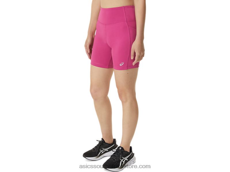 Women Asics Pr Lyte 5in Run Short With Pockets LH4X03291 Fuchsia Red