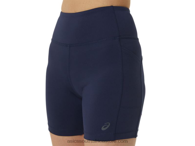 Women Asics Pr Lyte 5in Run Short With Pockets LH4X03296 Peacoat