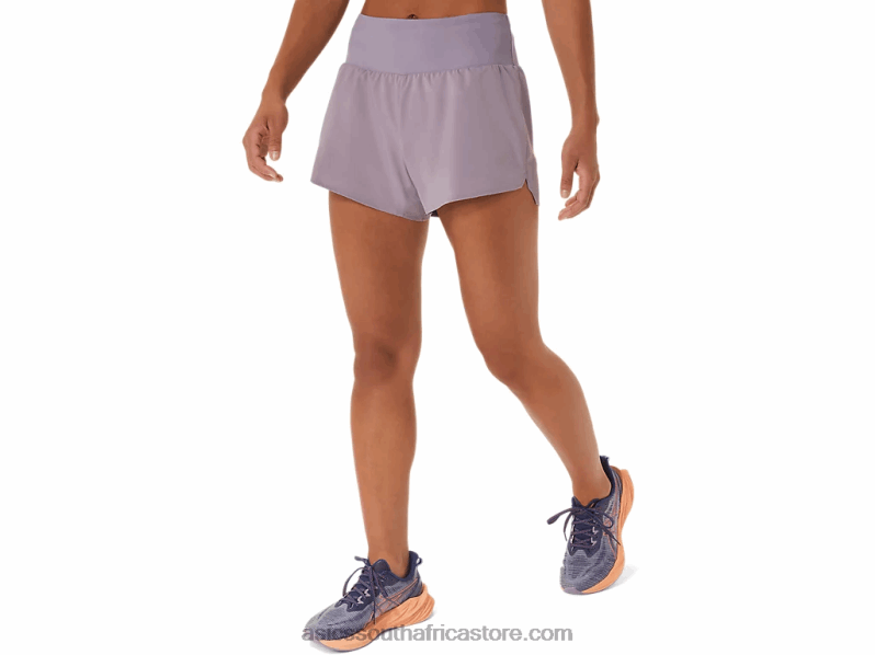 Women Asics Road 3.5in Short LH4X02490 Violet Quartz