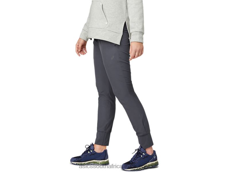 Women Asics Stretch Tapered Pant LH4X03640 Carrier Grey