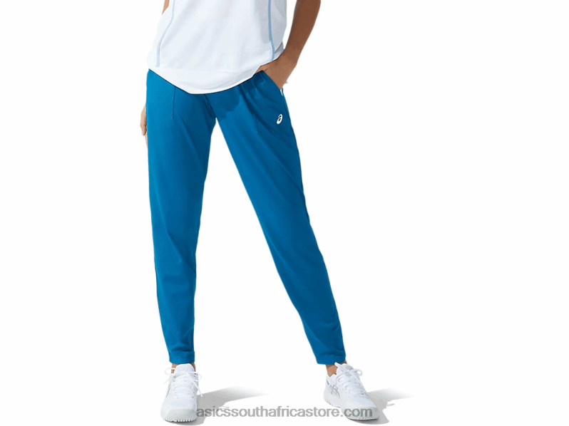 Women Asics Tennis Pant LH4X03770 Deep Sea Teal/Brilliant White