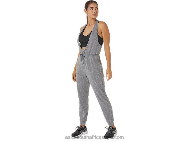 Women Asics The New Strong Repurposed Jumpsuit LH4X02695 Dark Grey Heather