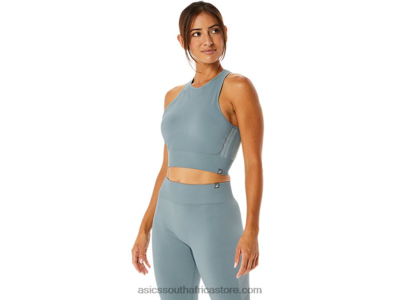 Women Asics Nagino Flex Seamless Bra LH4X02239 Light Steel