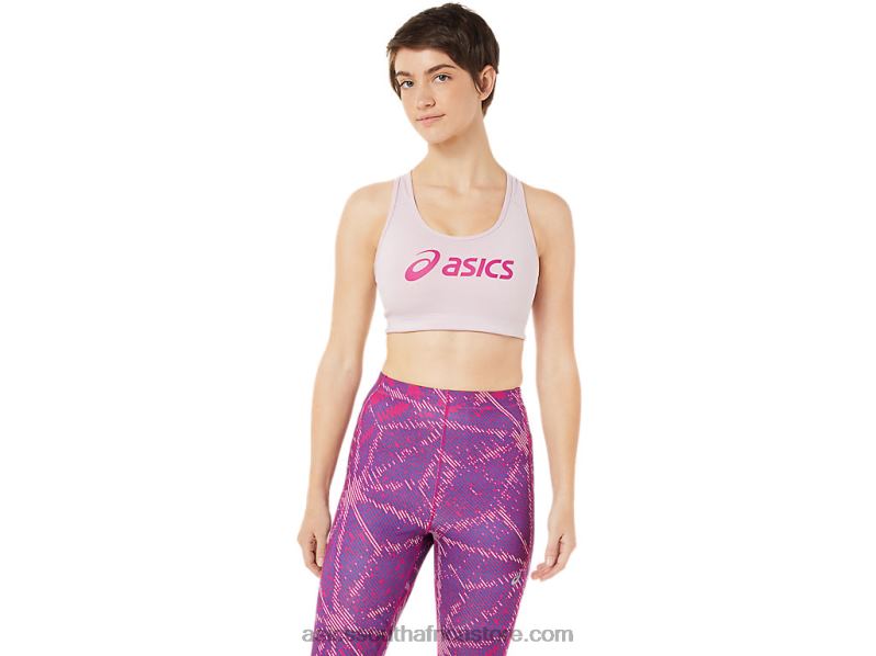 Women Asics Padded Bra LH4X03315 Barely Rose/Fuchsia Red