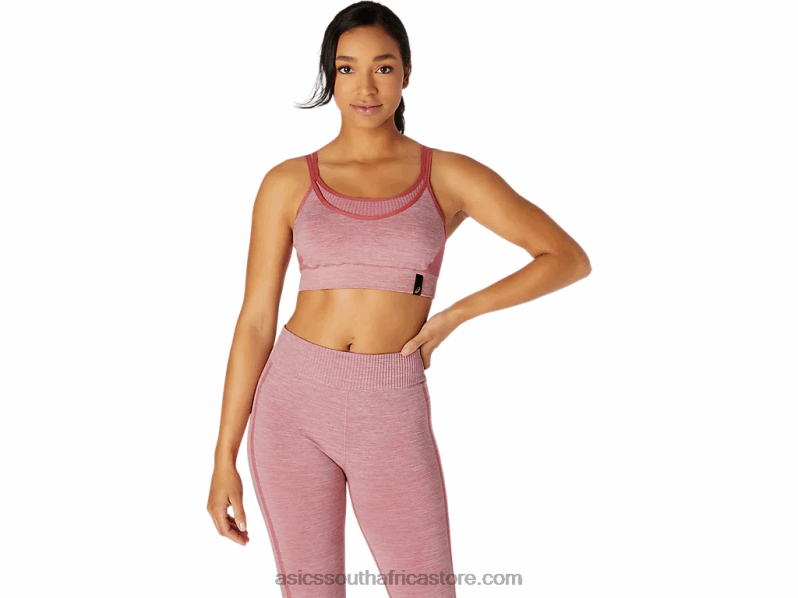 Women Asics Reversible Seamless Bra LH4X03664 Smokey Rose