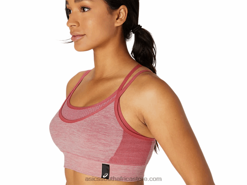 Women Asics Reversible Seamless Bra LH4X03664 Smokey Rose