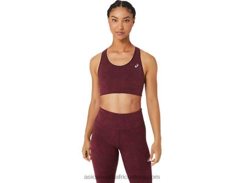 Women Asics Runkoyo Jacquard Bra LH4X02783 Deep Mars