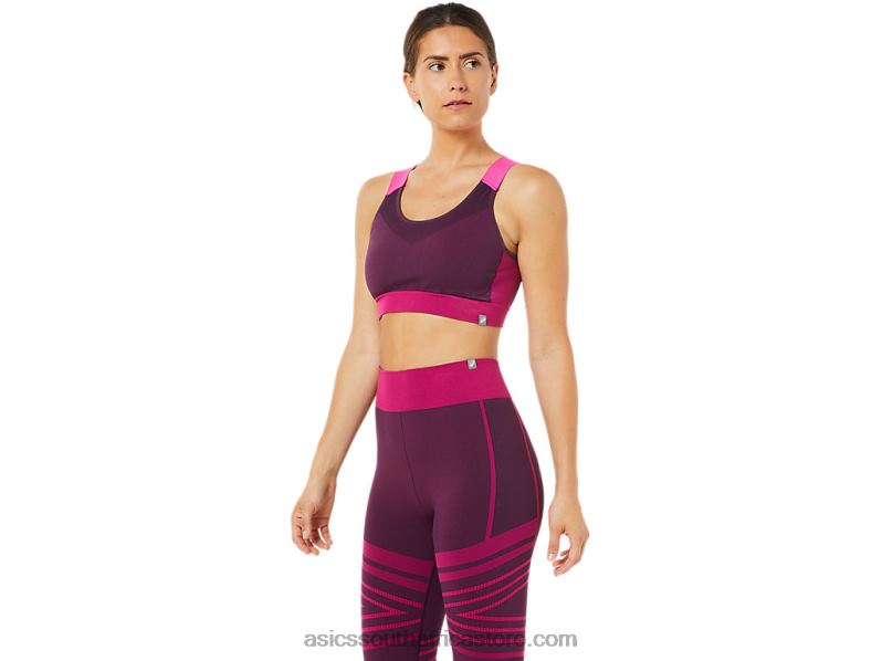 Women Asics Seamless Bra LH4X03512 Deep Plum