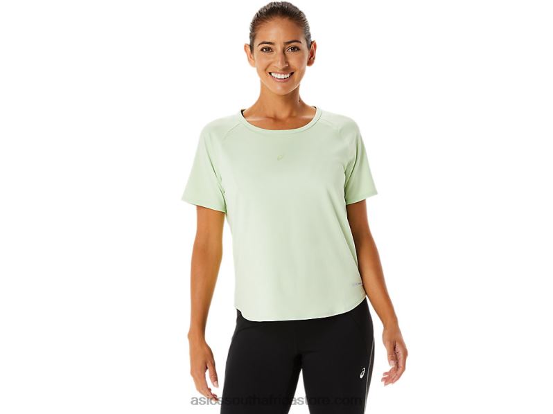Women Asics Actibreeze Short Sleeve Top LH4X02326 Whisper Green