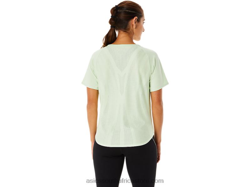 Women Asics Actibreeze Short Sleeve Top LH4X02326 Whisper Green