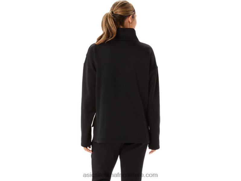 Women Asics Brushed Knit Pullover LH4X02911 Performance Black