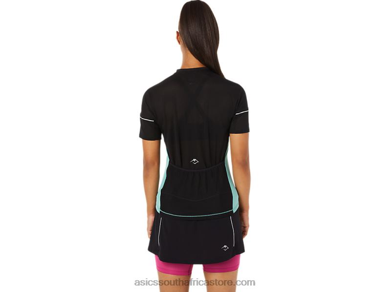 Women Asics Fujitrail Top LH4X03401 Sage/Performance Black