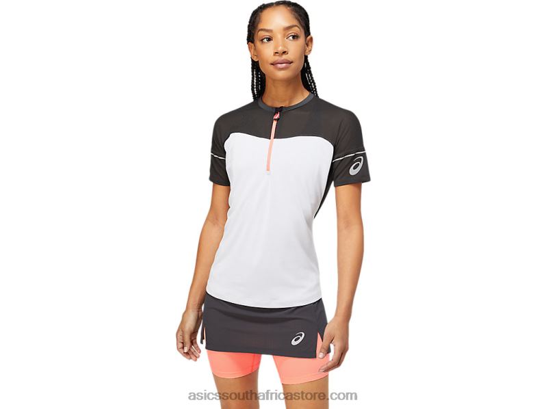 Women Asics Fujitrail Top LH4X03854 Graphite Grey/Brilliant White