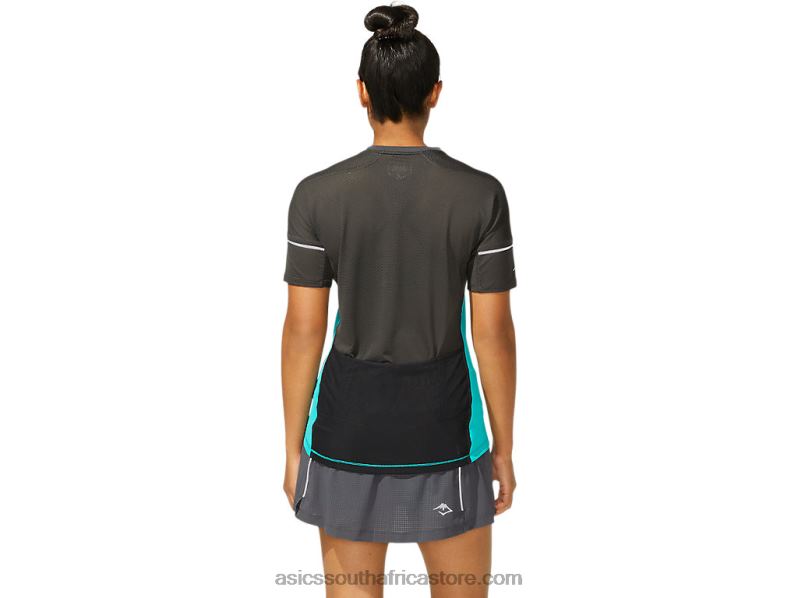 Women Asics Fujitrail Top LH4X04006 Baltic Jewel