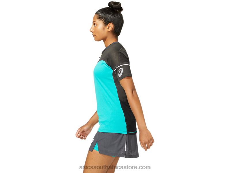 Women Asics Fujitrail Top LH4X04006 Baltic Jewel