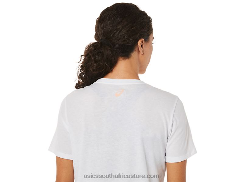 Women Asics Graphic Tee LH4X03574 Brilliant White