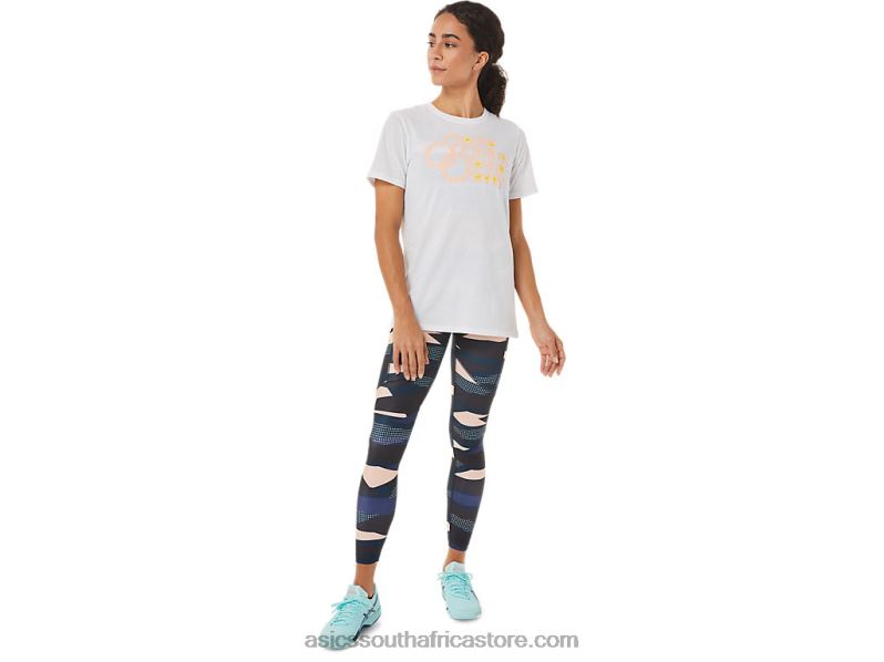 Women Asics Graphic Tee LH4X03574 Brilliant White