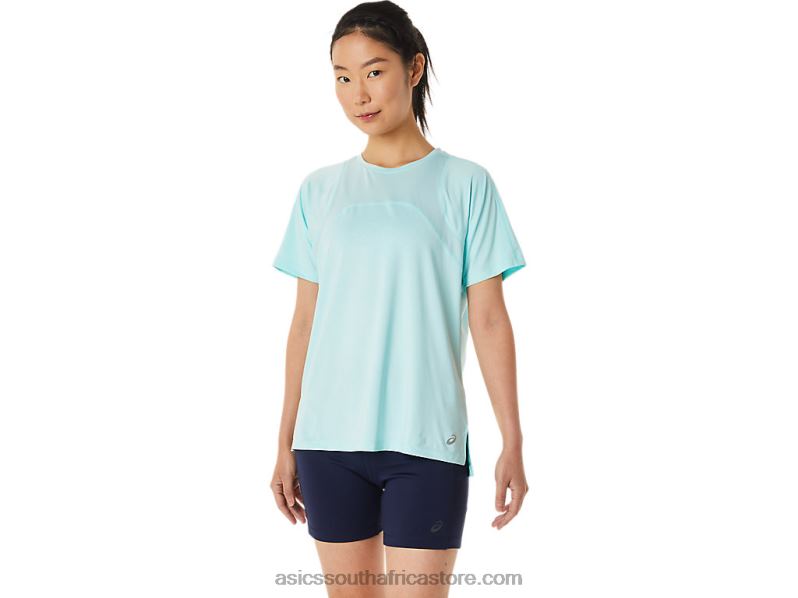 Women Asics Pr Lyte Run Short Sleeve LH4X03391 Clear Blue