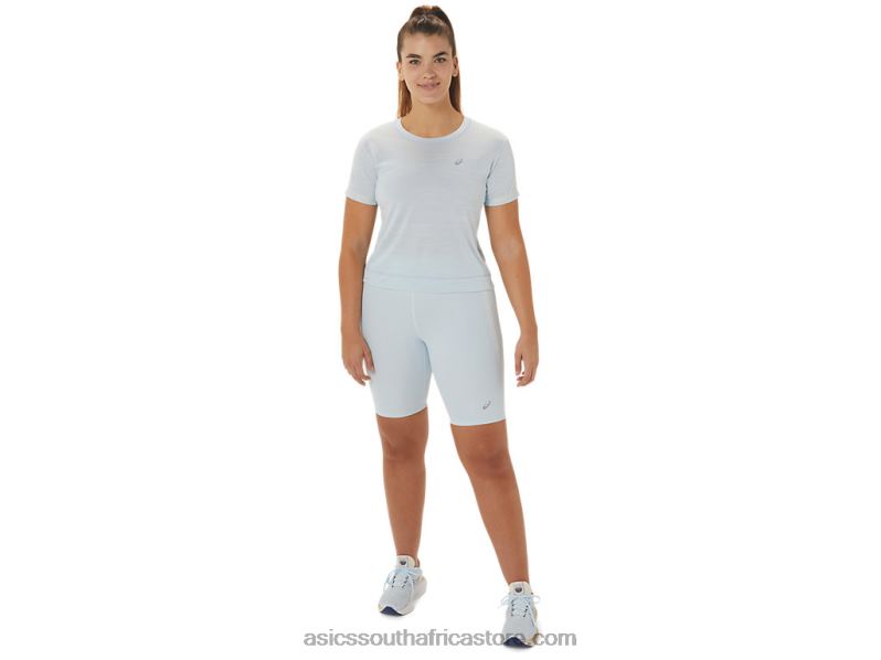 Women Asics Race Crop Top LH4X02245 Sky/Cream