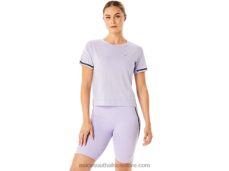 Women Asics Race Crop Top LH4X03001 Vapor