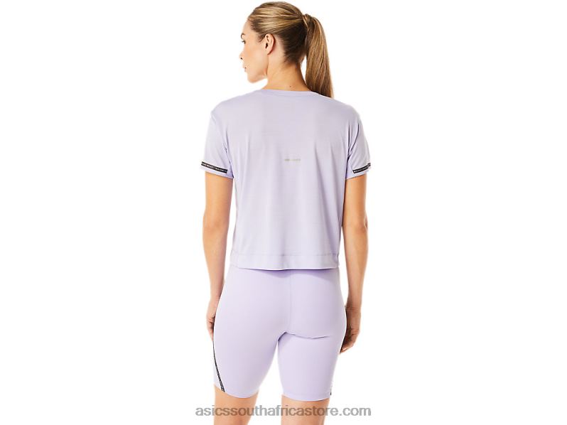 Women Asics Race Crop Top LH4X03001 Vapor