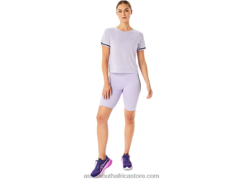 Women Asics Race Crop Top LH4X03001 Vapor