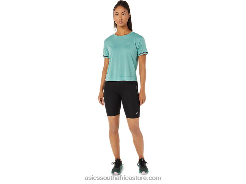 Women Asics Race Crop Top LH4X03254 Sage