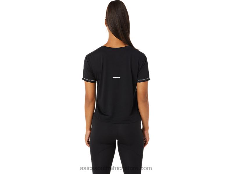 Women Asics Race Crop Top LH4X03330 Performance Black