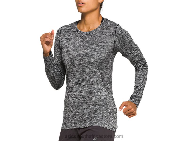 Women Asics Race Seamless Long Sleeve LH4X04127 Performance Black