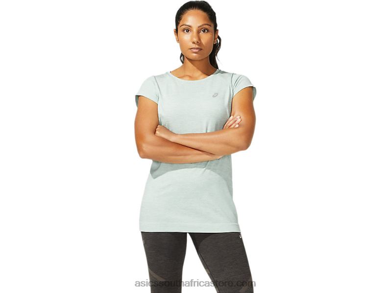 Women Asics Race Seamless Short Sleeve Top LH4X03960 Slate Grey