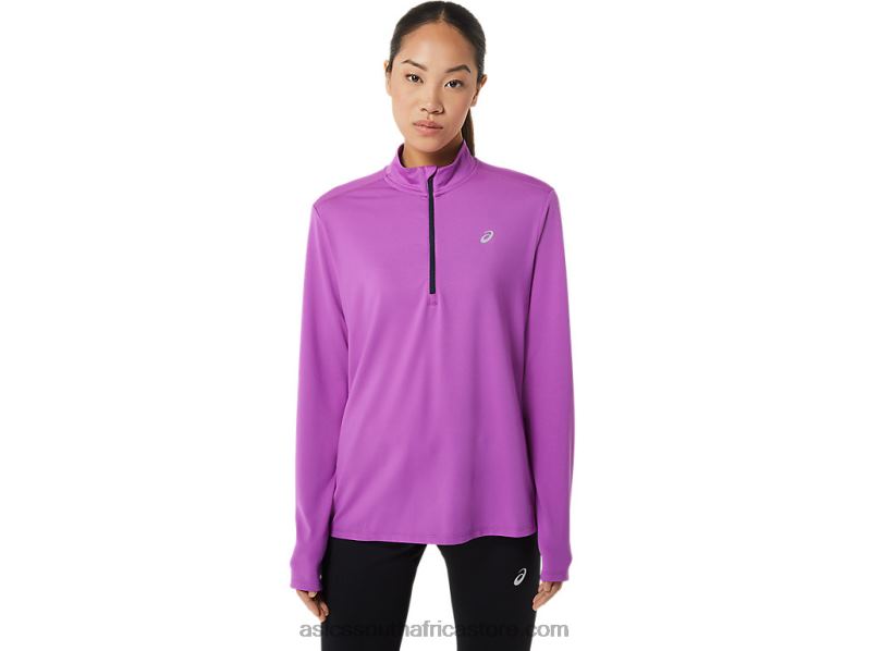 Women Asics Ready-Set Half Zip LH4X02933 Orchid/French Blue
