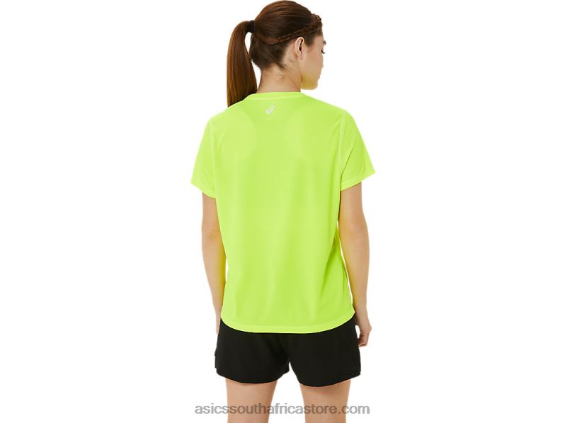 Women Asics Ready-Set II Short Sleeve Wch LH4X03220 Safety Yellow