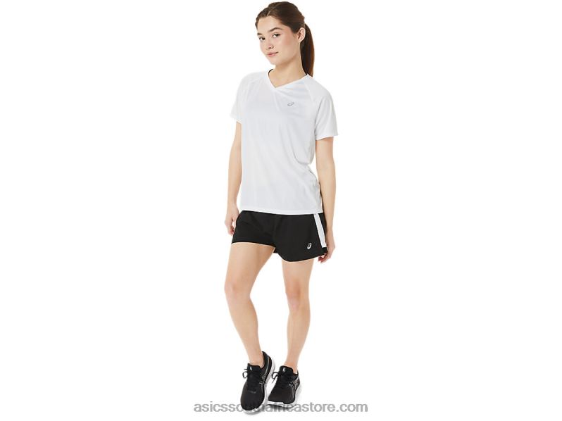 Women Asics Ready-Set Lyte V-Neck LH4X03389 Brilliant White