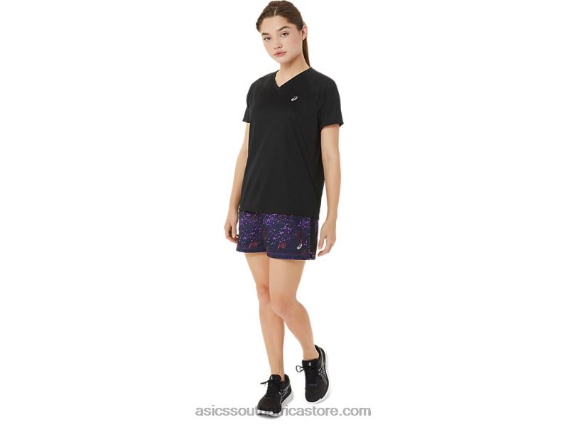 Women Asics Ready-Set Lyte V-Neck LH4X03498 Performance Black